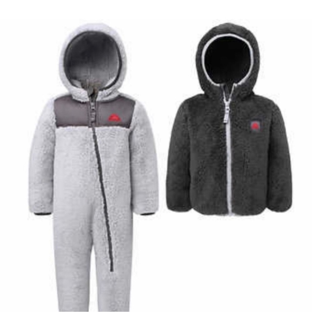Snozu Toddler 2-piece Fleece Set, Gray 18 months